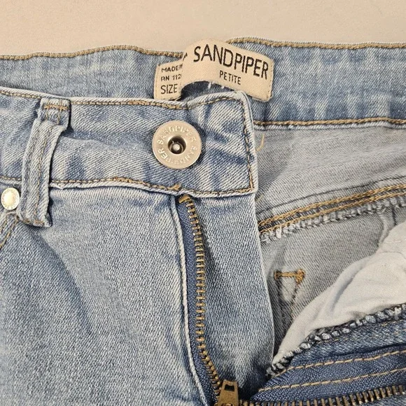 Sandpiper Petite Embroidered Floral Stretch Jeans Womens Sz 4 Spring - Picture 6 of 11